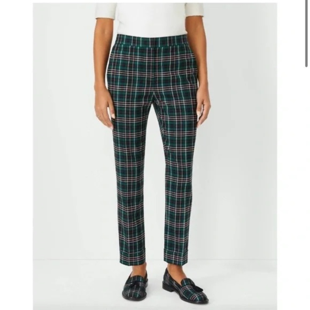 Ann Taylor The Plaid High Waist Ankle Pant